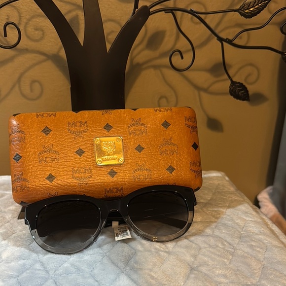 MCM Accessories - NWT MCM Tan Visetos Black Sunglasses With Case